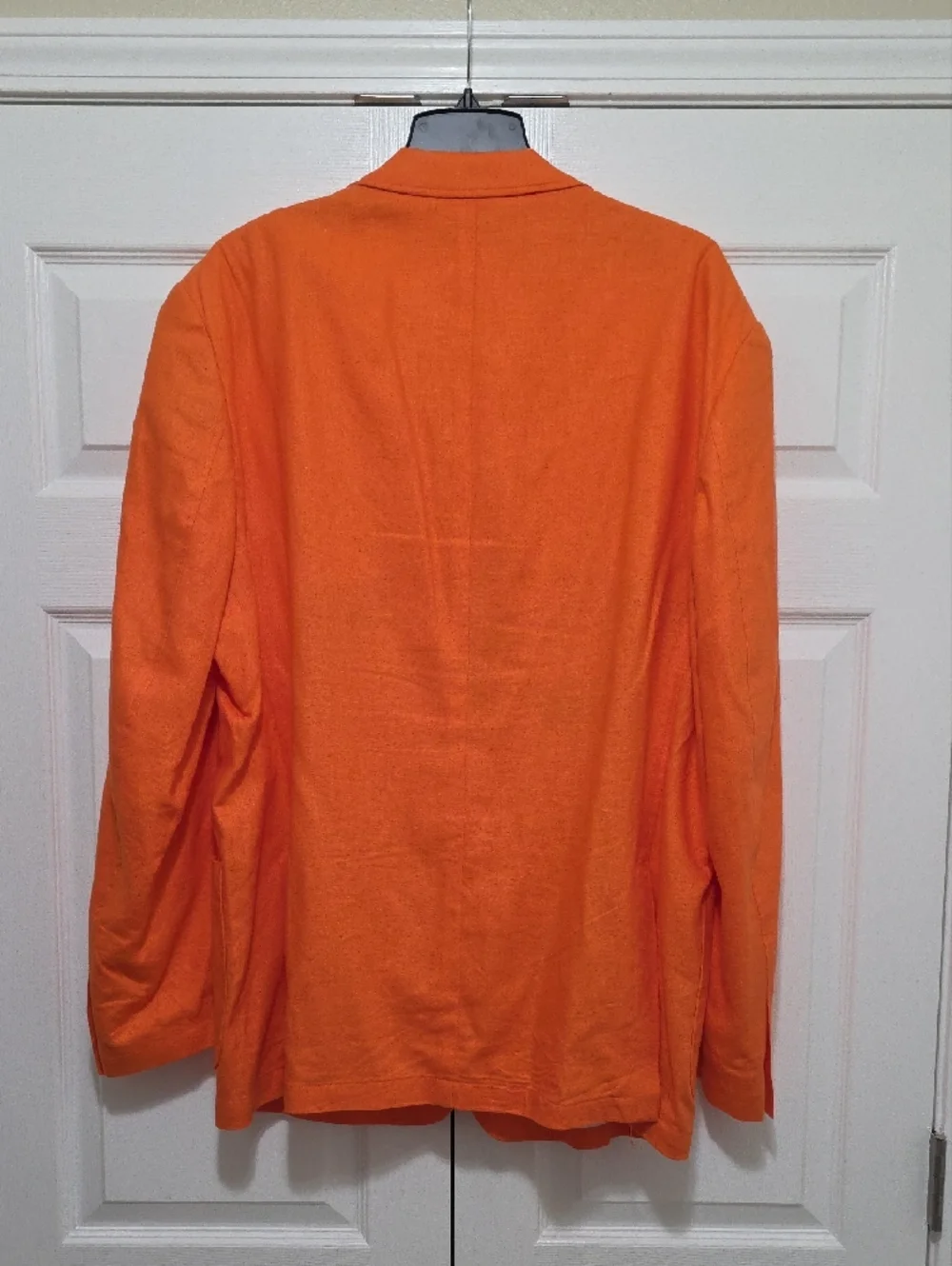 Alan Flusser Bright Orange Linen-Blend Blazer